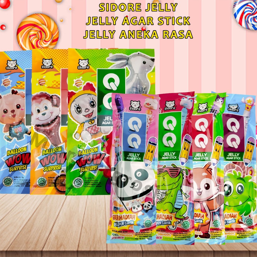 

Sidore Jelly / Jelly Agar Stick / Jelly Aneka Rasa Buah / 7gr