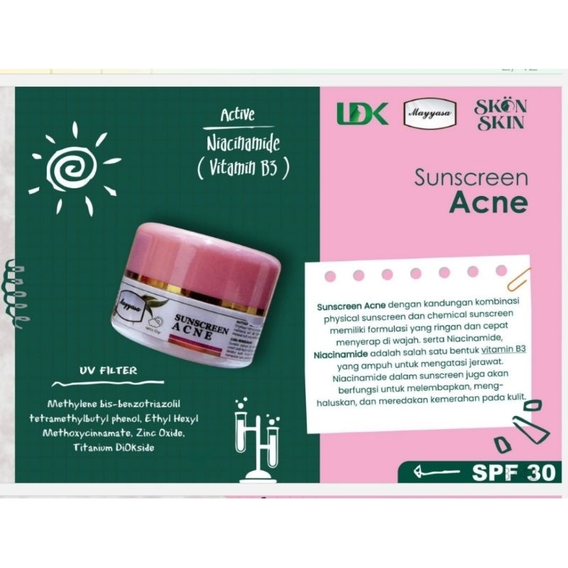 susncreen acne mayyasa spf 30