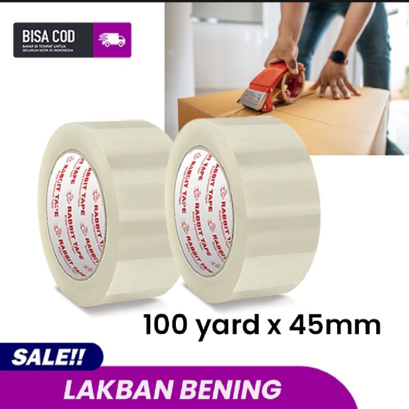 

LAKBAN BENING COKLAT 90 YARD ISOLASI selotip x 48 mm × 45 mic solasiban