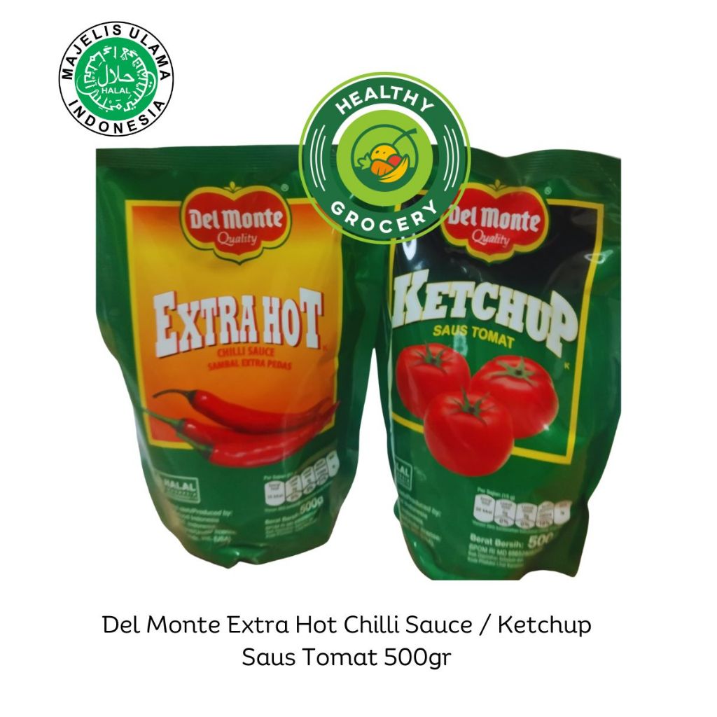 

Del Monte Extra Hot Chilli Sauce / Ketchup Saus Tomat 500gr POUCH