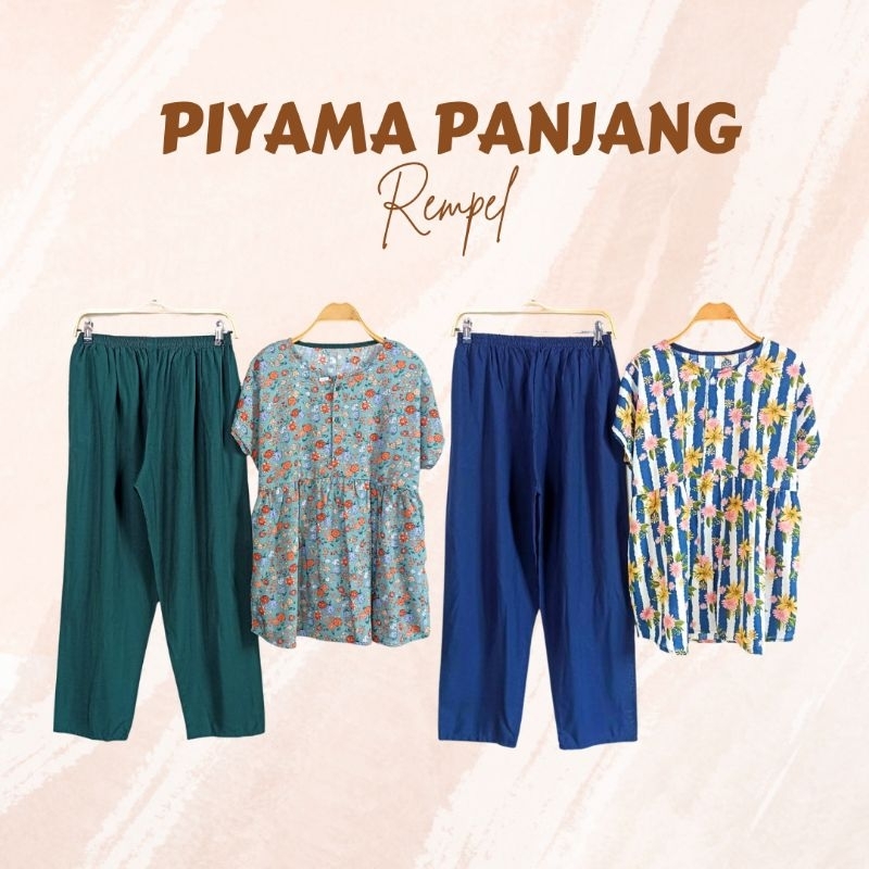 SETELAN REMPEL KOMBINASI - DASTER BUSUI PIYAMA ONE SET HOMEDRESS HOMEWEAR ATASAN BAWAHAN PAKAIAN WAN