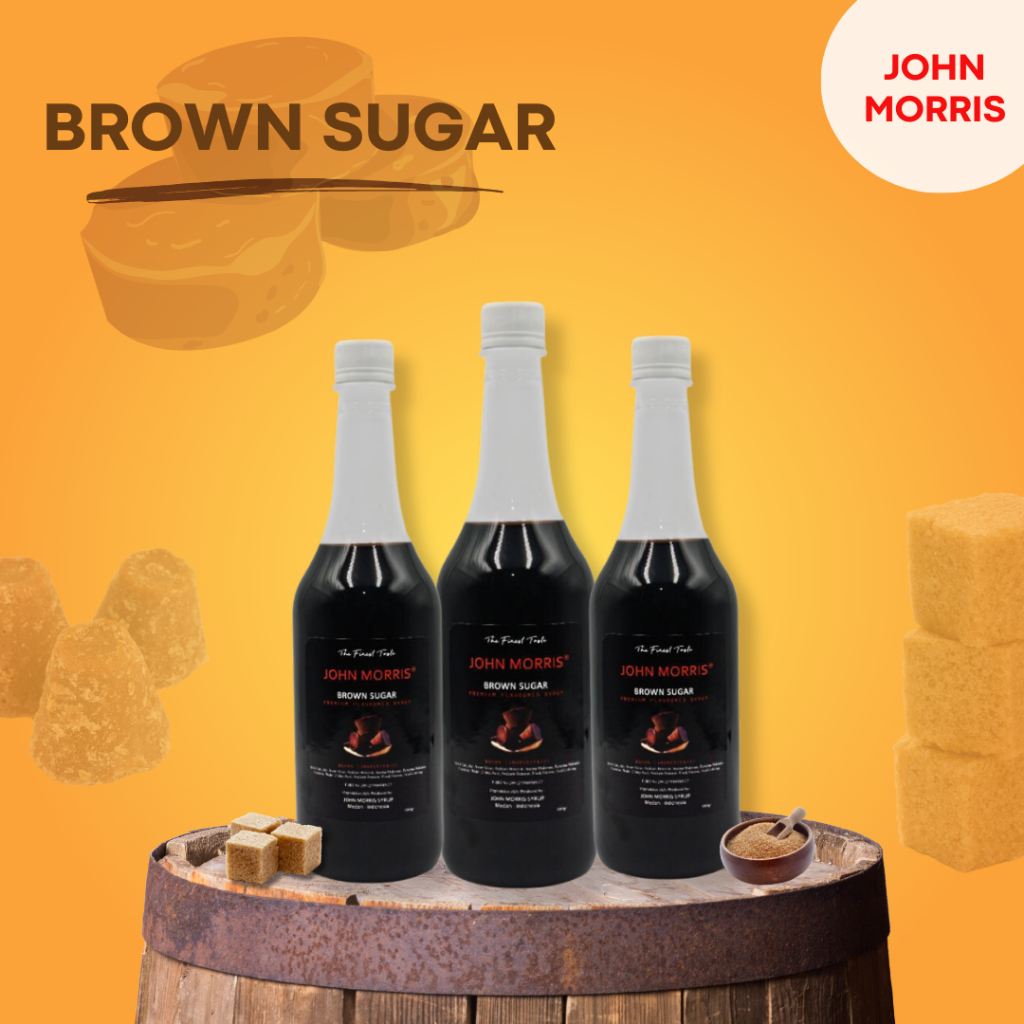 

JOHN MORRIS Premium Flavoured Syrup Brown Sugar 1000 ml / Sirup Rasa Gula Aren 1 Liter / Gula Merah Flavour 1 L / Sirop perisa rasa gula batok untuk campuran minuman kopi teh