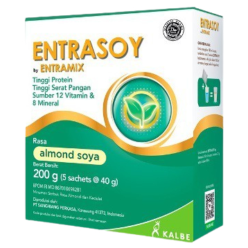 

Entrasoy Almond Soya Susu Nutrisi Dewasa Tinggi Protein Serat 200g