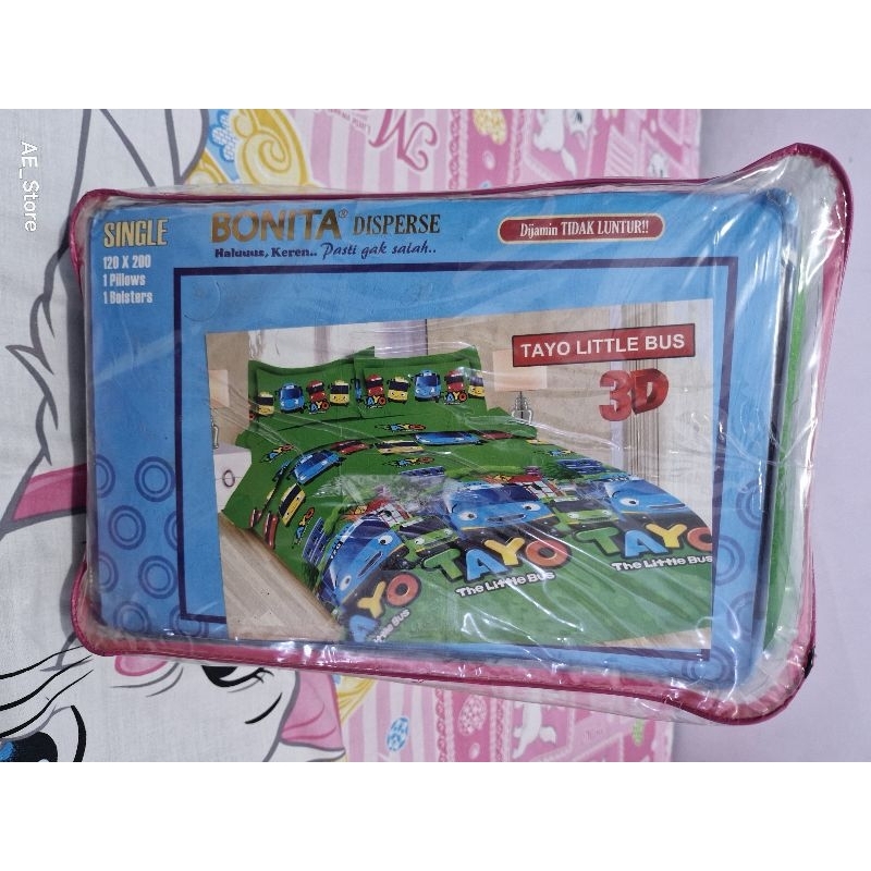 sprei sorong/ 2in1 bonita motif tayo (120x200)
