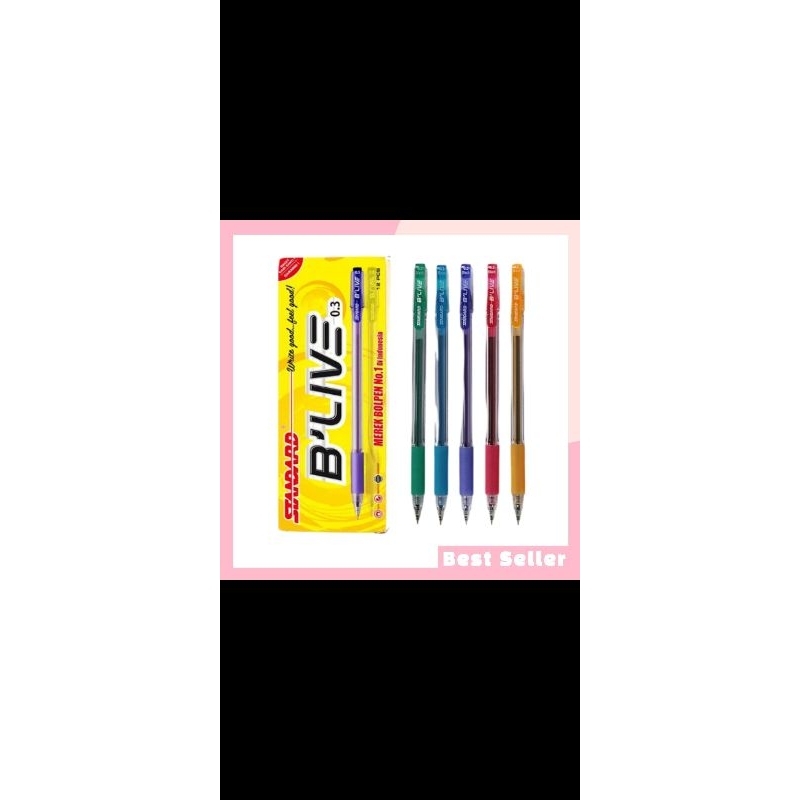 

pulpen standar b live tinta hitam 0,3