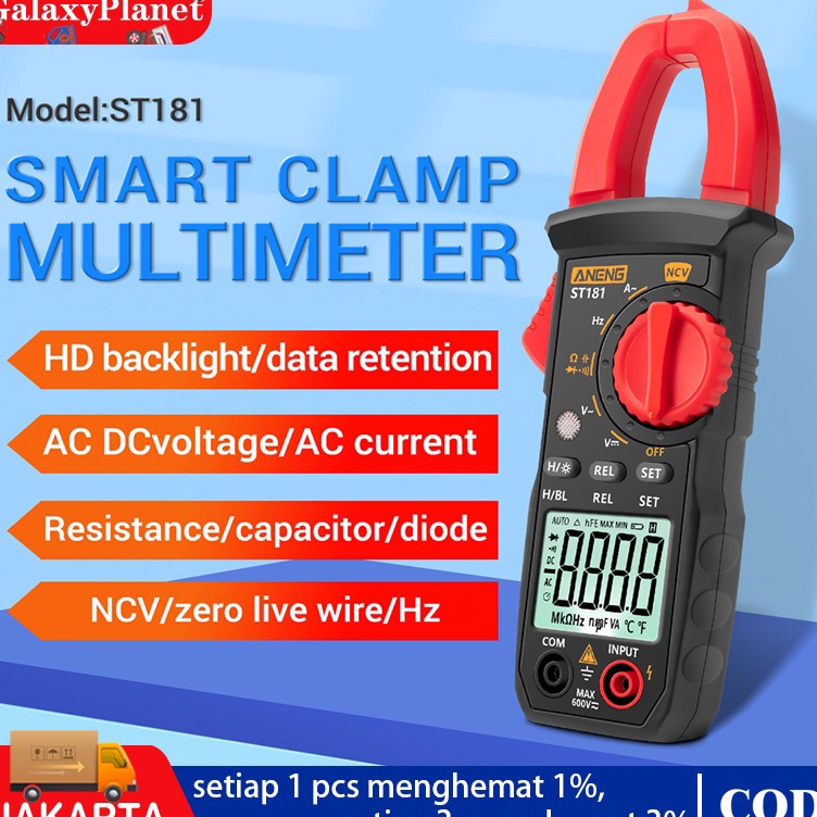 Ready Rop ST 181 tang ampere ST181 clamp multimeter multi tester arus listrik amper clamp meter