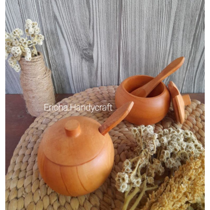 Tempat bumbu/tempat bumbu kayu/bumbu dapur/tempat sambal saos/tempat bumbu kayu mahoni