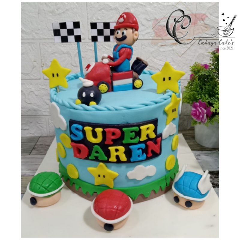 

Super Mario Cake / Kue Ulang Tahun Mario Bross / Kue Ultah Custom