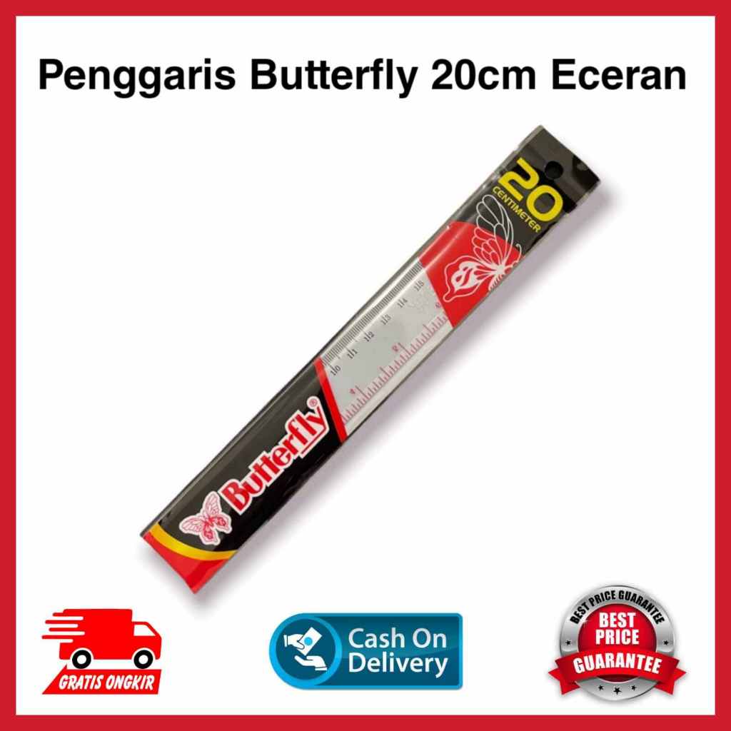 

Penggaris 20cm Butterfly Plastik Mika Perlengkapan Anak Sekolah Kantoran 1pcs