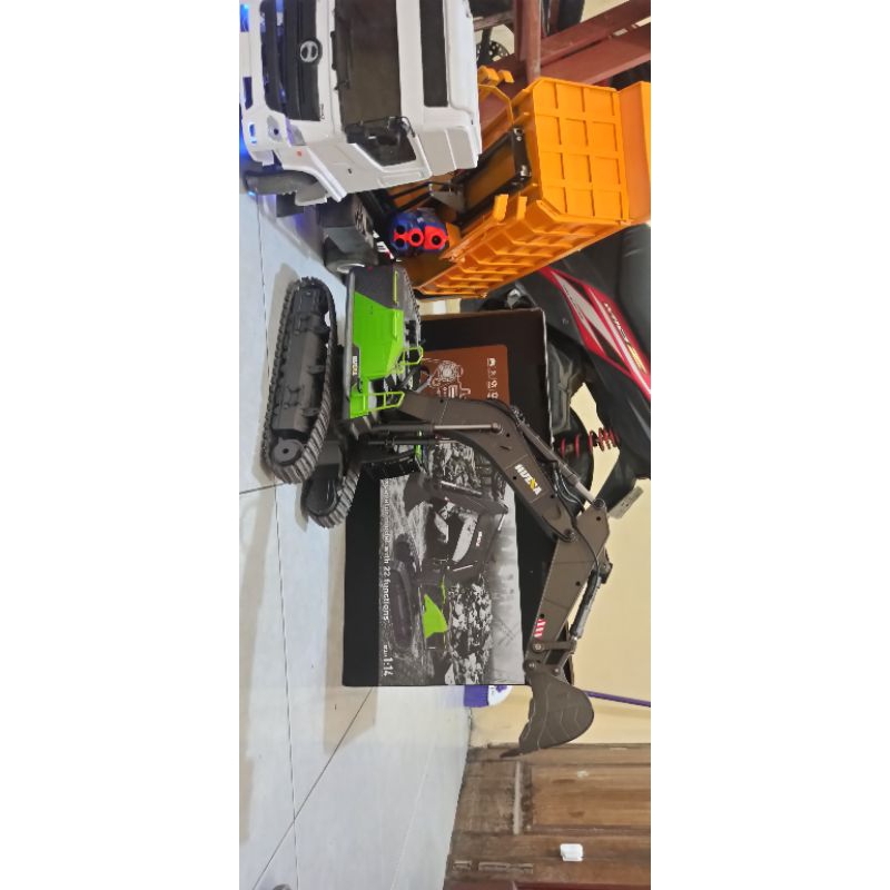 excavator huina rc dan hino dump truck custom second