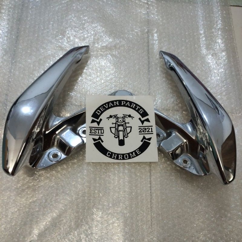 Behel Original Chrome/Krum Model Tanduk Dan Biasa Yamaha Nmax Old 2DP Chrome/Krum