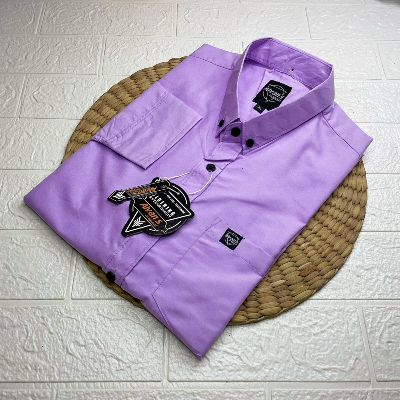 KEMEJA LILAC PANJANG , kemeja pria