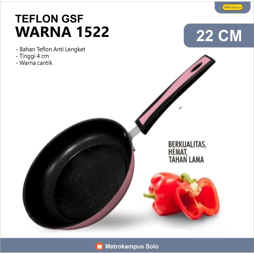 [GSF] Teflon Anti Lengket / Teflon Gsf Ukuran 20CM-22CM - Frypan