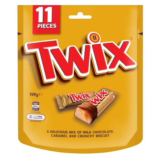 

Twix Milk Chocolate Party Share Bag 11 Pieces 159g Australia