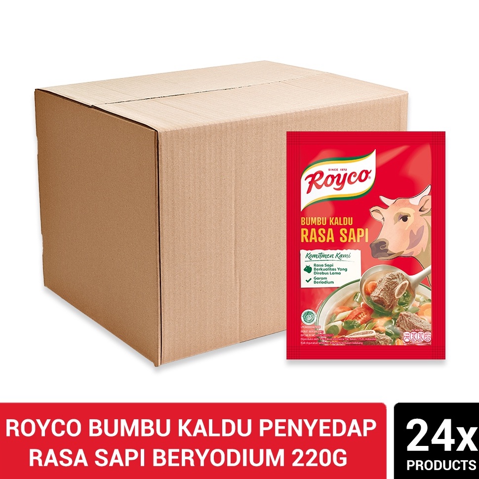 

Buruan pesan Royco Bumbu Kaldu Penyedap Rasa Sapi Beryodium 22g Isi 24