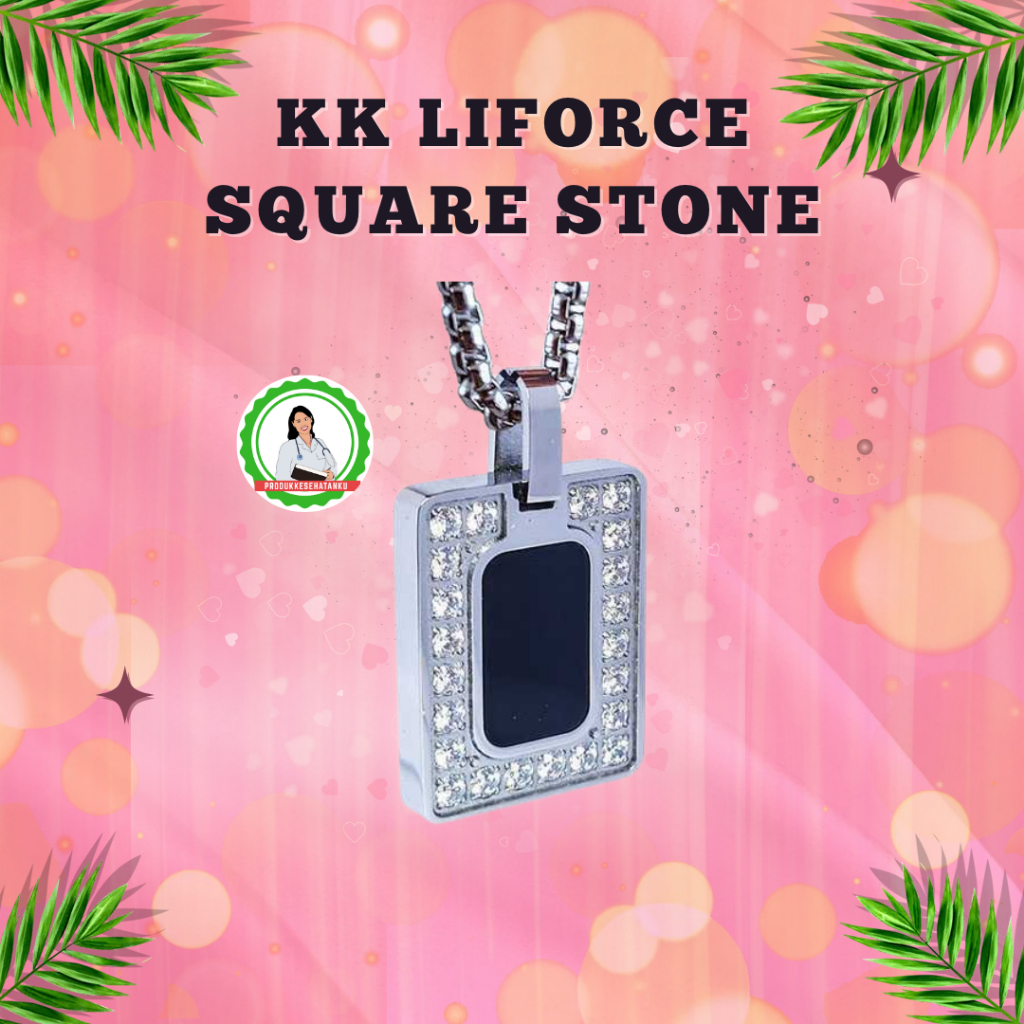 KK LIFORCE Kalung Square Stone Kesehatan Anti Radiasi Original KK Indonesia