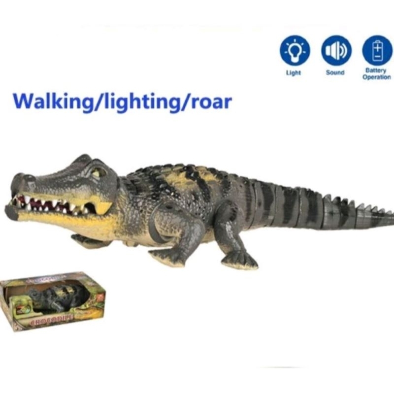 Mainan buaya baterai besar animal world crocodile