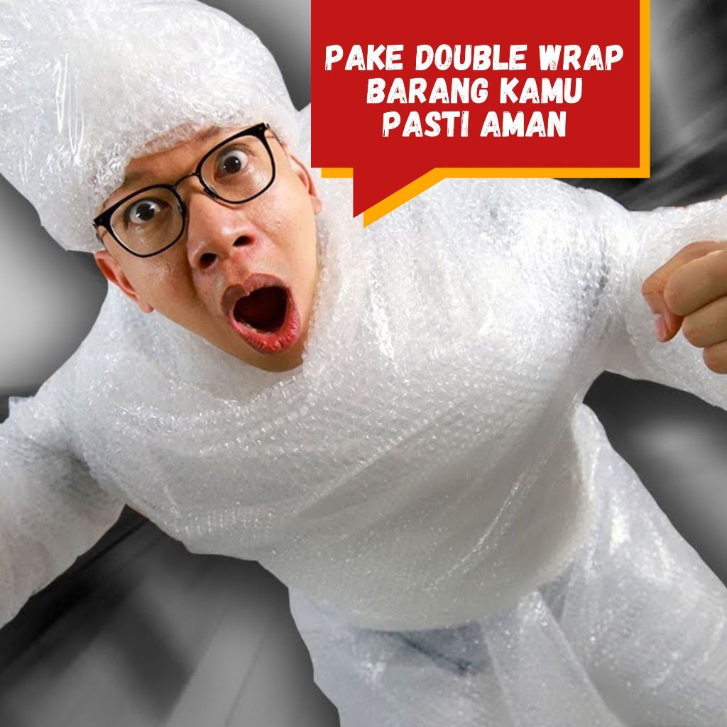 

DOUBLE BUBBLE WRAP UNTUK KEAMANAN BARANG MUDAH PECAH