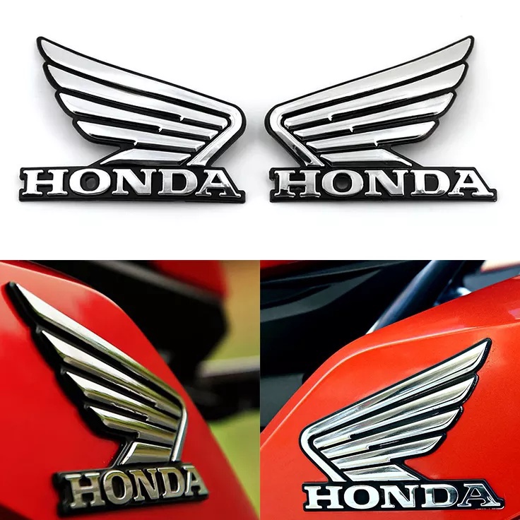 Emblem Sayap Honda 3D Stiker Wing Timbul Astrea Variasi 2 Pcs Satu Set Logo Wings Sepasang Kanan Dan