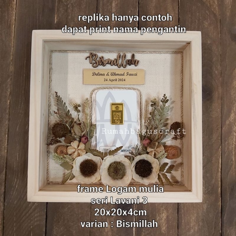 frame logam mulia seri Lavani