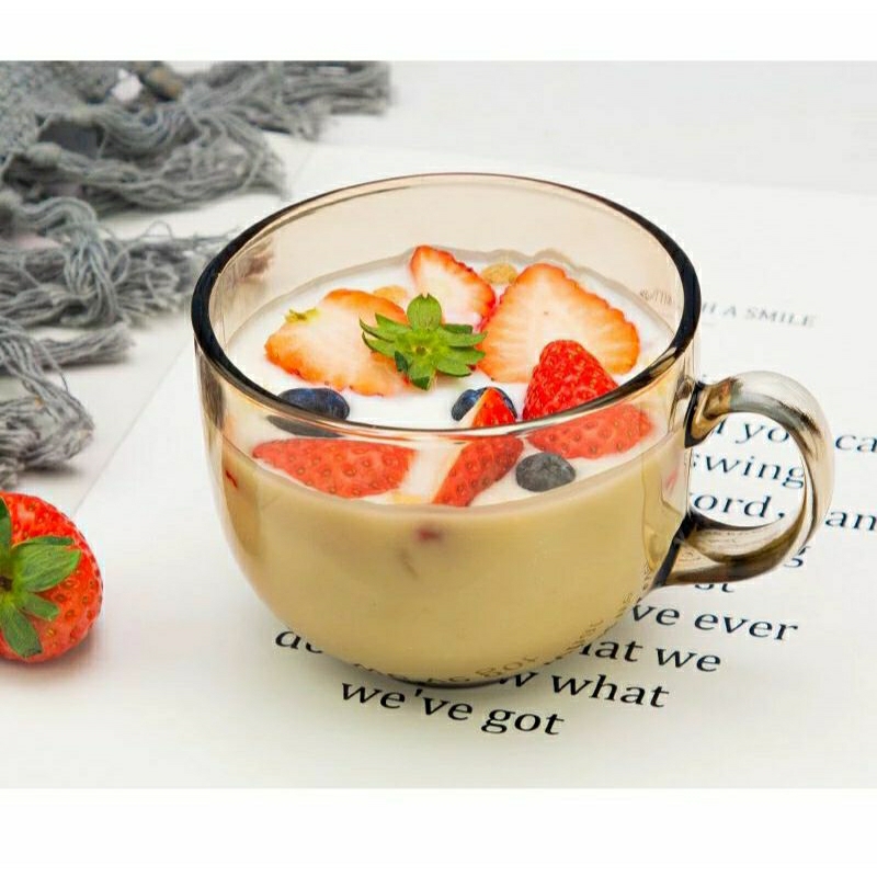 GELAS KACA JUMBO GELAS CEREAL CANGKIR JUMBO MANGKOK RONDE MAGKOK GAGANG/MAGKOK BUBUR SEREAL KEDAUNG
