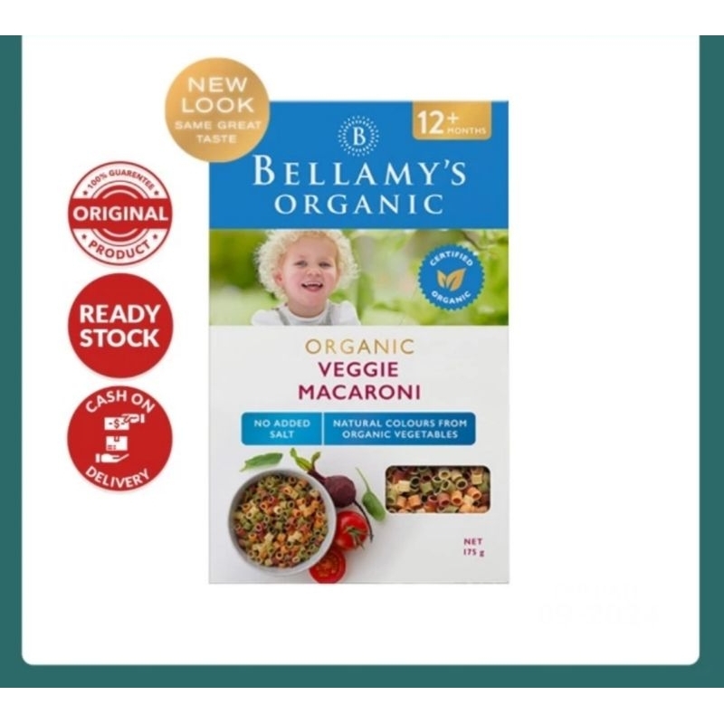 

Bellamys - Organic Veggies Macaroni 175g - Pasta Anak