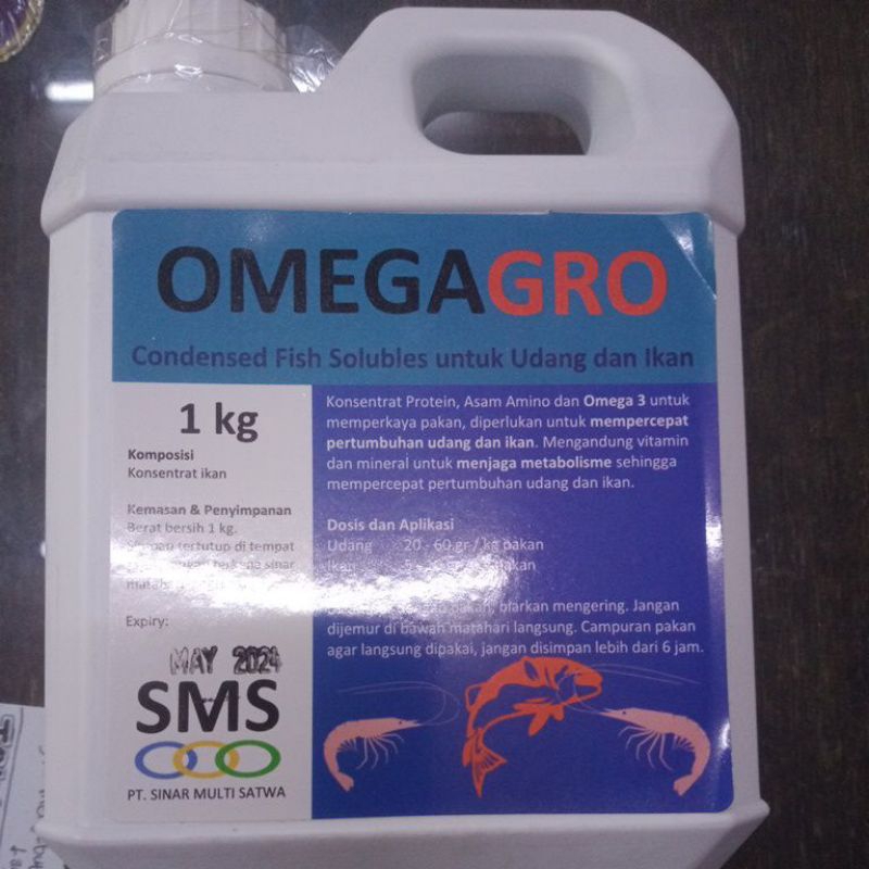 OmegaGro multivitamin&protein untuk ikan dan udang kmasan 1kg