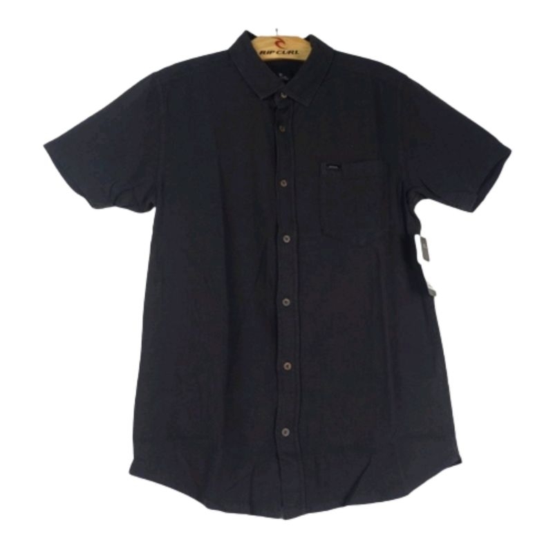 Kemeja Ripcurl Original Pria S21 Washed ss shirt - washed black