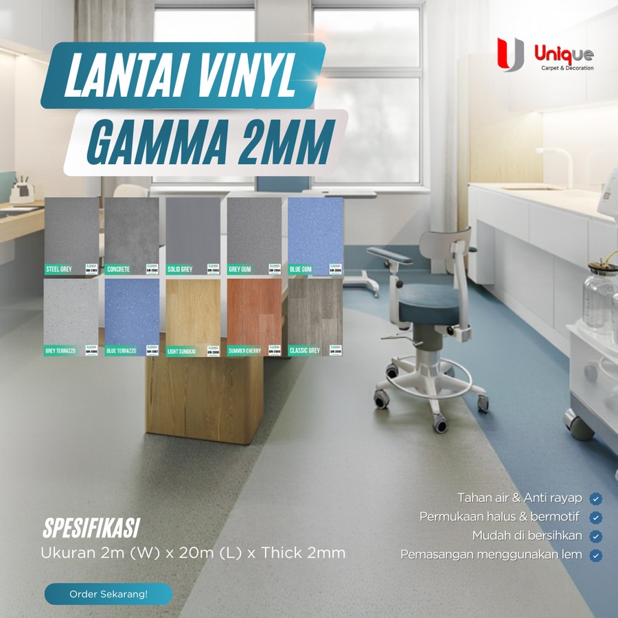 Vinyl Flooring Gamma / Lantai Vinyl Roll Tebal 2mm / Vinyl Roll Motif Terazzo