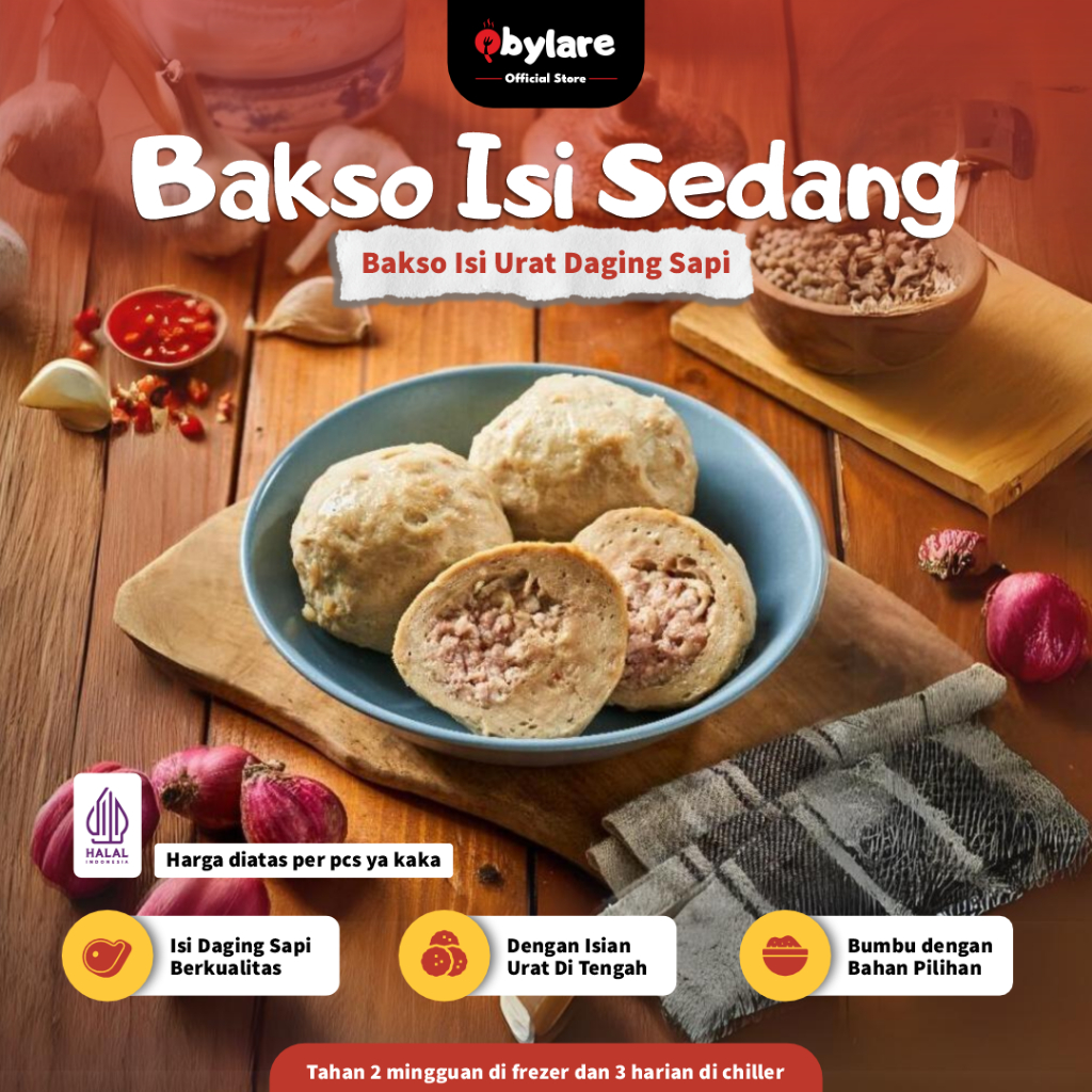 

bakso isi dengan ukuran sedang