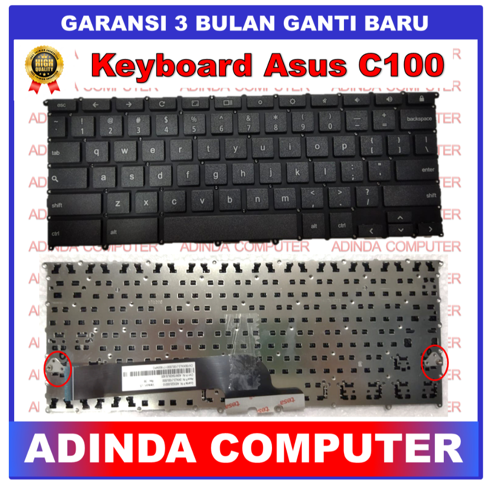 Keyboard Asus Chromebook Flip C100 C100p C100pa Black
