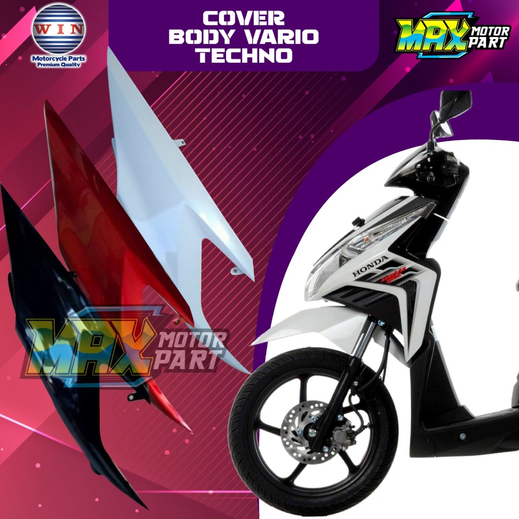 1 Set kempolan cover body belakang kanan kiri Honda Vario Techno . Cover body besar Vario Techno Mer