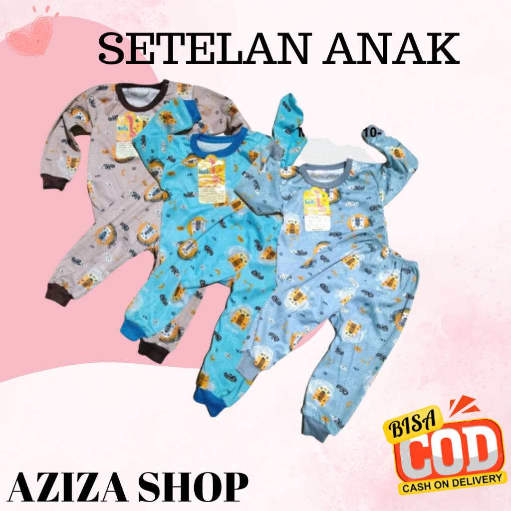 PIYAMA ANAK HALUS GAFFY KIDS SIZE 6 ADEM HALUS ISI 3 STEL