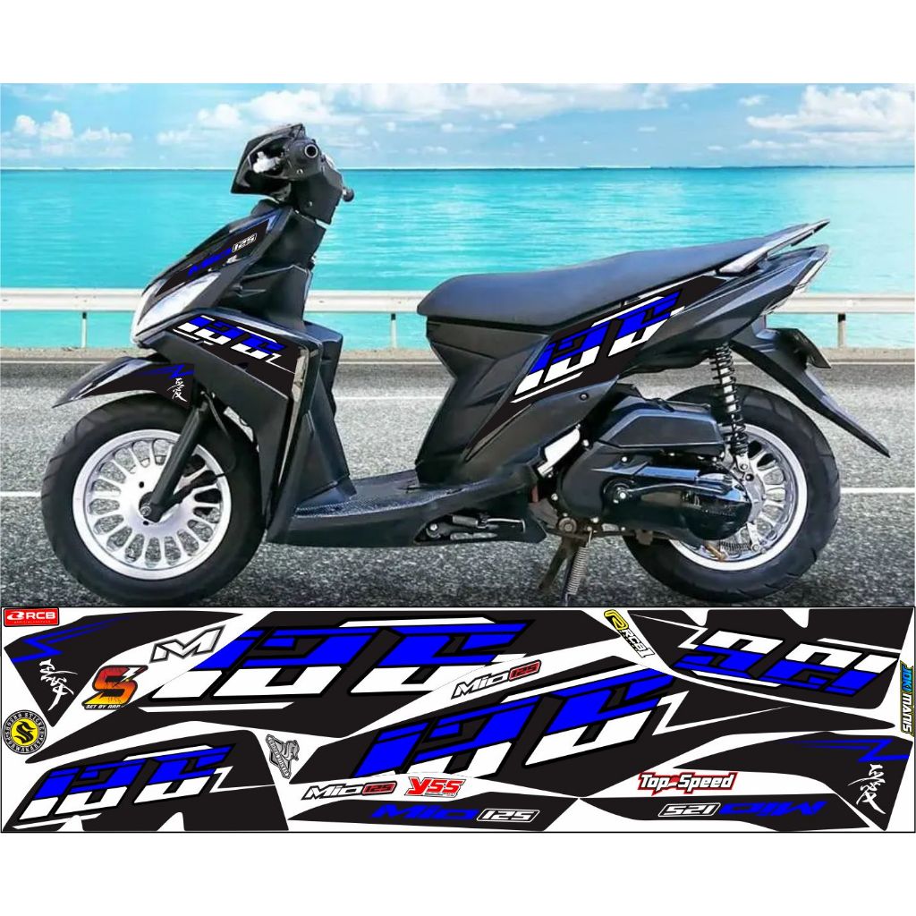 POLET MIO M3 WARNA PUTIH STRIPING M3