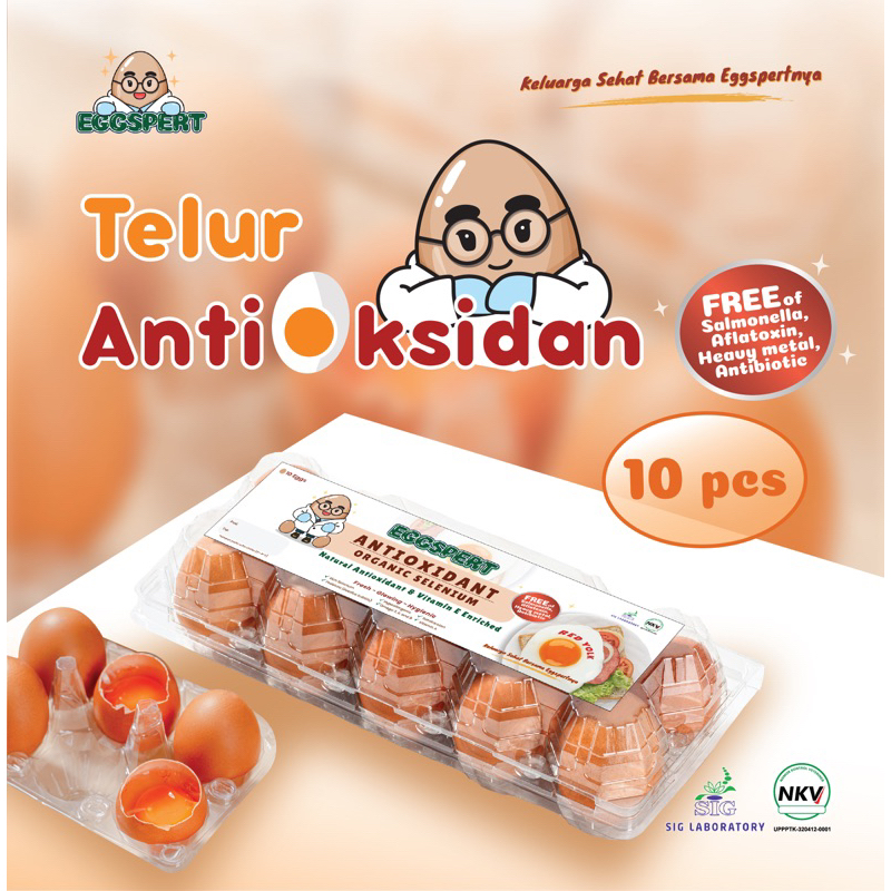 

Eggspert Telur Ayam Antioksidan (Organik Selenium) Kemasan Isi 10pcs