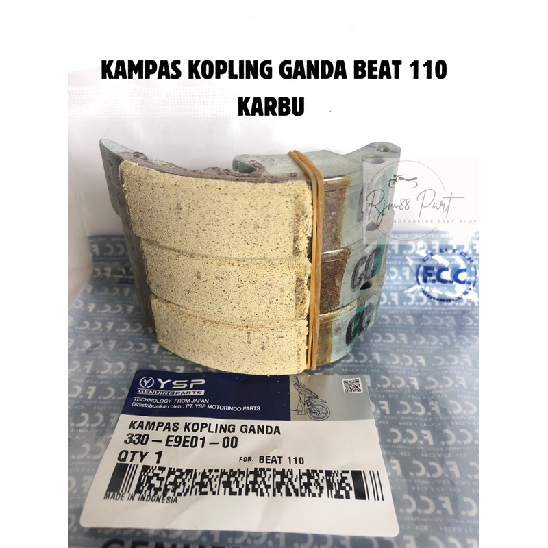 YSP Kampas Kopling Ganda Beat 110 FCC Karbu Asli Original FCC 100%