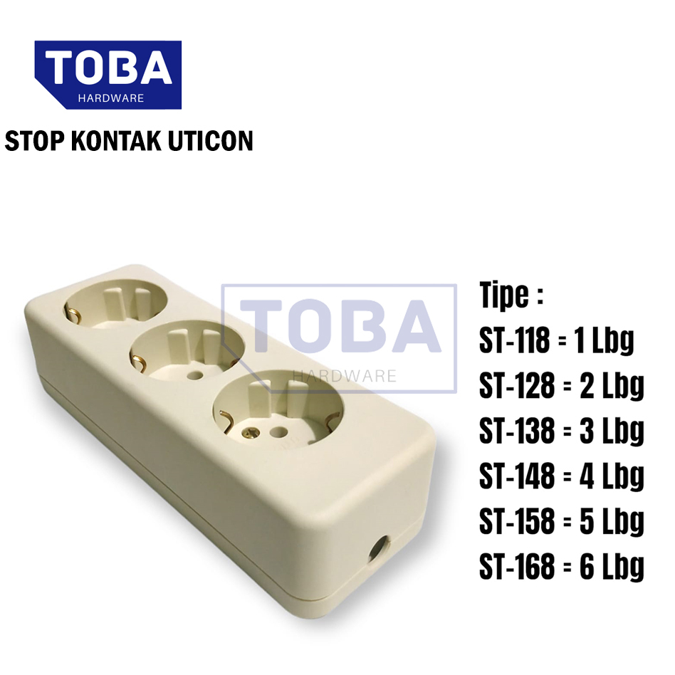 TOBA- STOP KONTAK UTICON/ STOP KONTAK/ STOP KONTAK TANPA KABEL/ UTICON