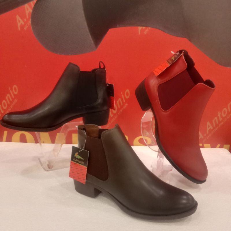 Sepatu kulit boots wanita Brand A.Antonio