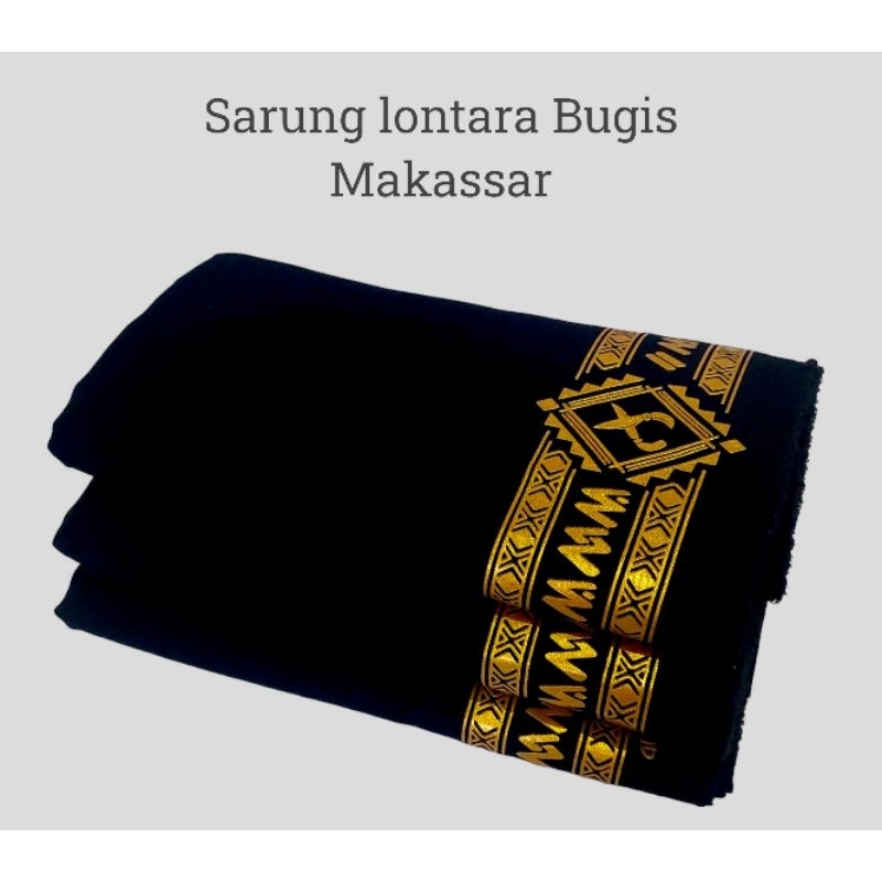 Sarung hitam lontara bugis makassar by Alhanan