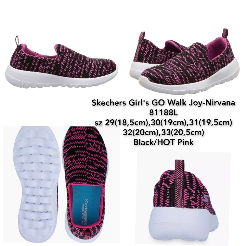 Skechers Girl's GO Walk Joy-Nirvana  81188Lsz 29(18,5cm),30(19cm),31(19,5cm)
32(20cm),33(20,5cm)
Bla