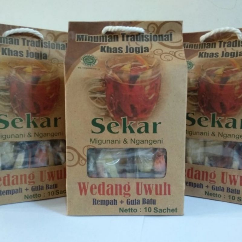 

Wedang Uwuh SEKAR Jogja Komplit Rempah + Gula Batu Kristal Isi 10 Sachet (Kualitas Premium) | Minuman Tradisional Herbal Alami Khas Jogja