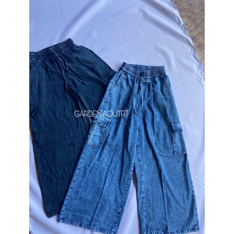 Gardenia Outfit | Denim Kulot/Kulot Jeans Wanita/Kulot Denim Premium