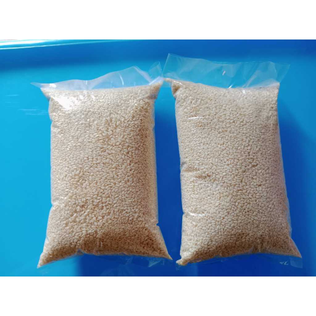 

Wijen Putih Kemasan 250gr (repack) / White Sesame Seed Natural