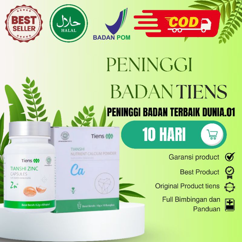

PENINGGI BADAN 10 HARI ORIGINAL SUSU NHCP & ZINC TIENS SUPER GROW UP ORIGINAL PENINGGI BADAN AMPUH