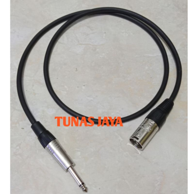 KABEL AKAI KE XLR MALE KABEL XLR COWOK TO AKAI 6.5MM KABEL MIXER KE  POWER AKAI TO XLR MALE