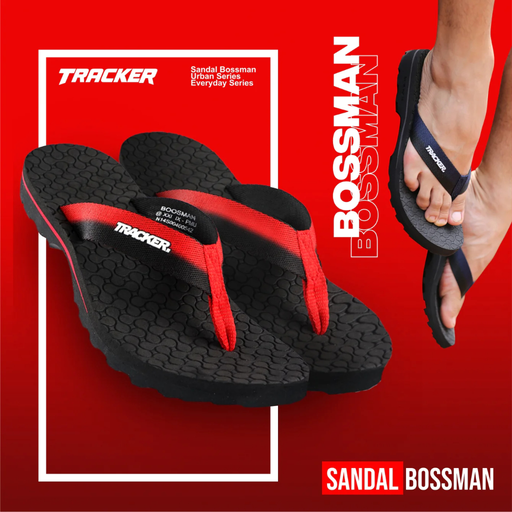 Tracker Bossman - Sandal Jepit Pria Gunung Adventure Outdoor Karet Santai Amigo