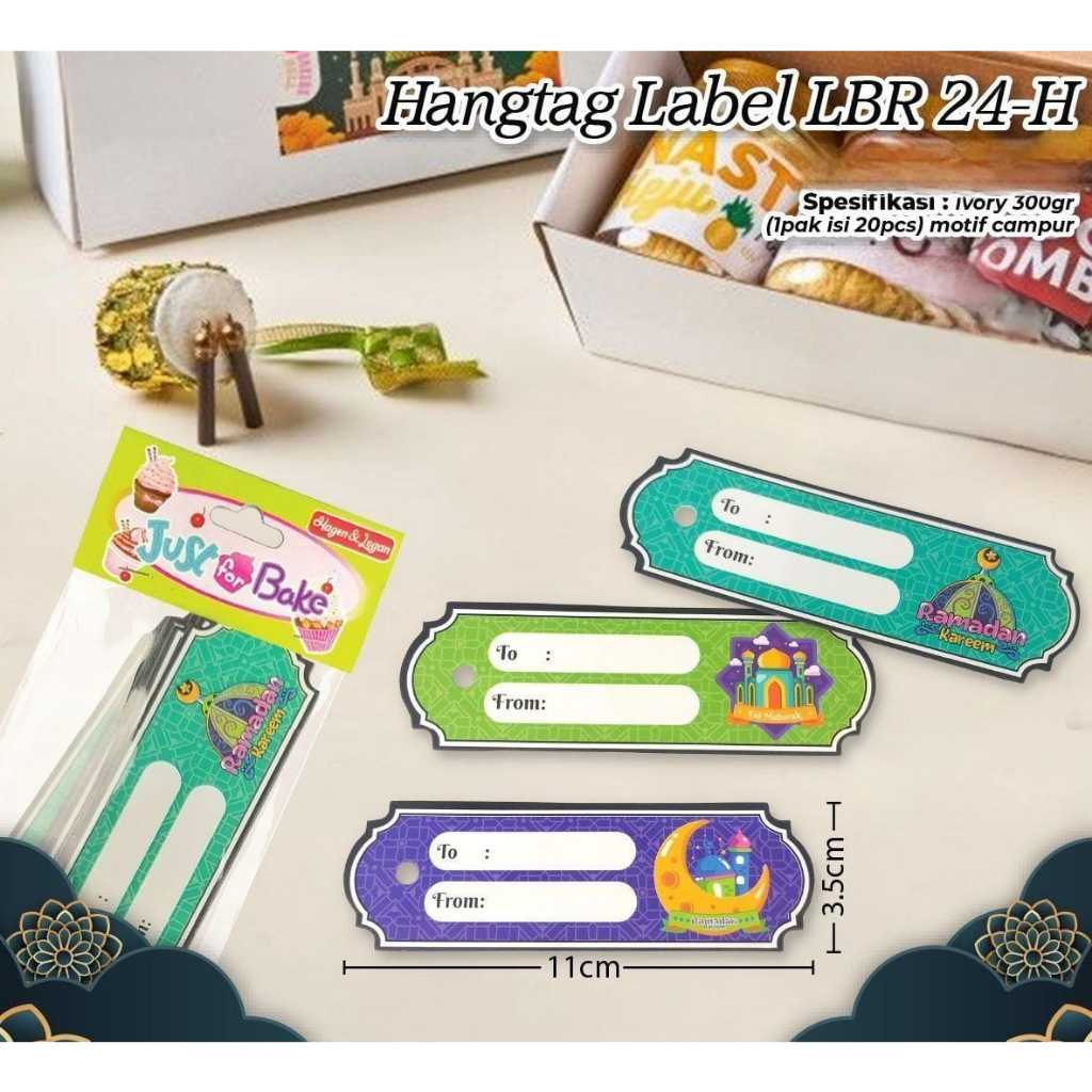 

Hangtag Label LBR 24 H | i | J | Edisi Lebaran| Hiasan Box Kue (1 Pack 100 Pcs)