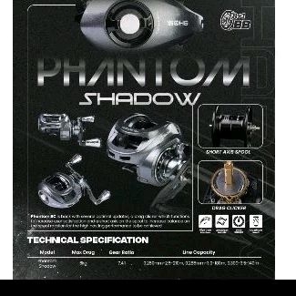 Reel Iroly Phantom Stealth 8+1 BB Baitcasting/BC