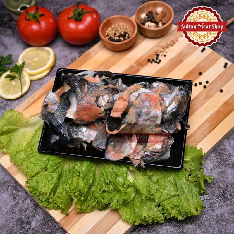 

Salmon Skin Kulit Salmon tanpa Sisik 500 gr