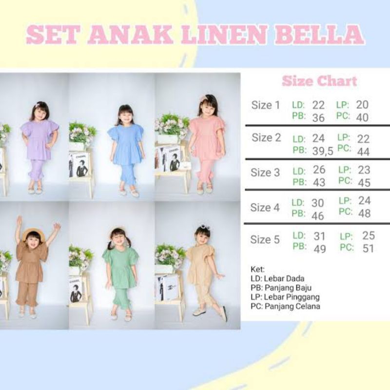 one set anak linen bella